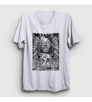 Presmono Unisex Beyaz Time Megadeth T-Shirt 66141tt