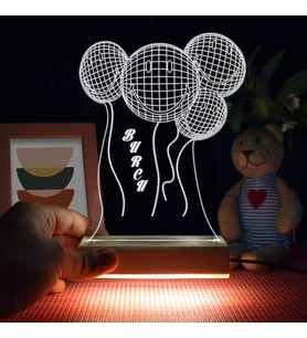 Uçan Balon Tasarımlı 3 Boyutlu Led Lamba
