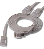 CAT6 Yassı Ethernet (Network, LAN) Kablosu Gri 1 metre