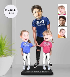 Kişiye Özel Babalar Günü Ahşap Eco Biblo -8