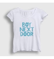Presmono Kadın Beyaz Logo K Pop Boynextdoor T-Shirt 490928tt (Beyaz)