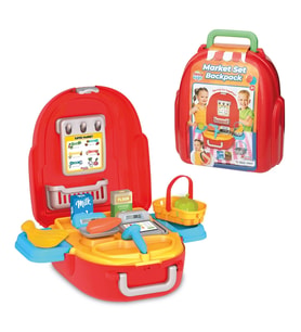 Candy & Ken Market Set Sırt Çantası - Kasiyer Oyuncağı - Market Setleri - Mutfak Oyuncakları
