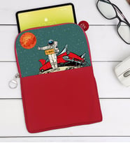 BK Gift Pop Art Tasarımlı Taşınabilir Koruyucu Tablet Kılıfı & Organizer Çanta - Kırmızı-8