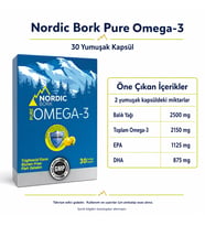 Nordic Bork Pure Omega-3 Balık Yağı 30 Yumuşak Kapsül