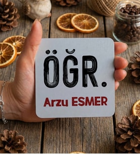 Kişiye Özel Minimal Öğretmen Bardak Altlığı Öğretmenler Günü Hediyesi