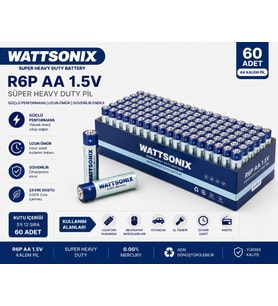 Wattsonix R6P AA Kalem Pil 60'lı