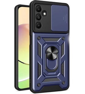 Newface Samsung Galaxy M15 Kılıf Pars Lens Yüzüklü Silikon - Lacivert