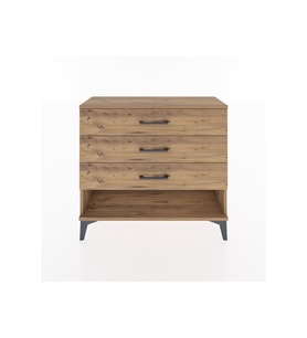 Arges Şifonyer 3 Çekmeceli 88x30x80 Çam-Çam