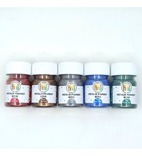 METALİK SEDEFLİ PİGMENT TOZ BOYA SETİ(50 GR)5 RENK SET FİYATIDIR (Çok Renkli)