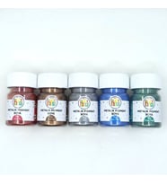 METALİK SEDEFLİ PİGMENT TOZ BOYA SETİ(50 GR)5 RENK SET FİYATIDIR (Çok Renkli)