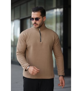Erkek Zip Yaka Polar Sweat