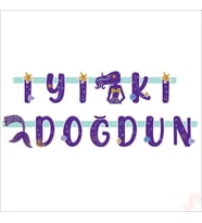 Pırıltılı Deniz Kızı İyiki Doğdun Banner, 2 mt (STD)