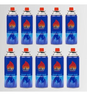 10'lu Set GOLF Kamp Gazı Valfli Kartuş 227 gr. -Ücretsiz Kargo