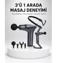 Titreşimli Şarjlı Masaj Aleti 3in1 Fonksiyonel Çok Amaçlı Model Yeni Nesil