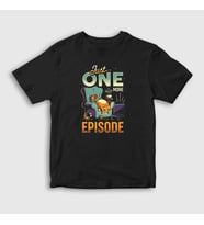 Presmono Unisex Çocuk Siyah Just More Episode Cat Kedili T-Shirt 450862tt