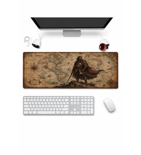 SonicTouch Klavye Mousepad 32x70cm Dikişsiz Pürüzsüz Sıvı Geçirmez Kaymaz Taban Dünya Fatihi