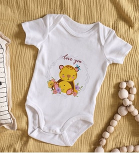 BK Kids Love You Tasarımlı Bebek Body Zıbın - Model 2