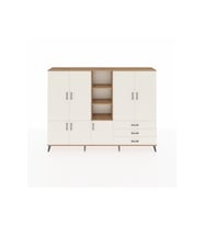 Arges Dolap 11 Raflı 3 Çekmeceli 7 Kapaklı 220x30x163 Çam-Aytaşı
