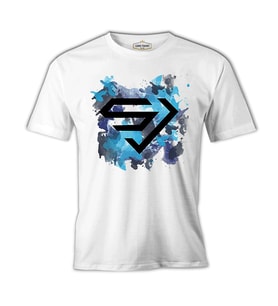 Super Junior - SJ Beyaz Erkek Tshirt