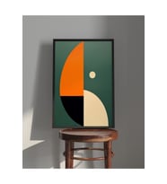 Tablo  Ahşap Çerçeveli Tablo  Çerçeveli Poster Geometrik Desenli, Modern, Minimal, Soyut Tablo (Karışık)