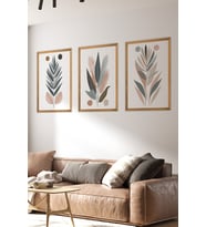 Üç Parça Çerçeve Görünümlü MDF Tablo Seti