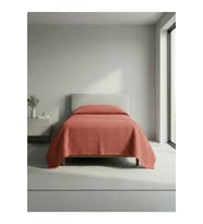 Sofline Premium %100 Pamuk Tek Kişilik Yazlık Pike, Yatak Örtüsü, Terletmez Kumaş(PUDRA RENK) (160x240cm)