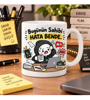 Bugünün Sahibi Hata Bende Esprili Ofis Baskılı Kupa – İş Arkadaşına Hediye