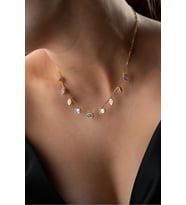 925 Ayar Gümüş Taşlı Trend Model Kolye