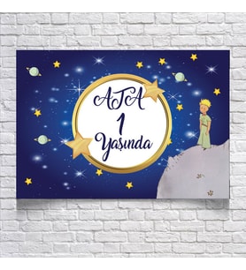 Küçük Prens Temalı Doğum Günü Afişi 35X50 cm