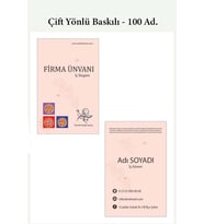 Euwue Dijital Çift Yönlü Baskılı 300 gr. Kuşe Kartvizit - 100 Ad. (Doğal Beyaz)