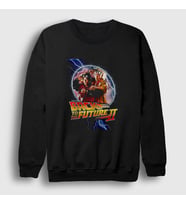 Presmono Unisex Siyah Clock Film Geleceğe Dönüş Back To The Future Sweatshirt 242961tt