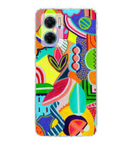 PrintiFy Xiaomi Redmi Note 11E ile Uyumlu Retro Color 6  Kamera Korumalı Şeffaf  Kılıf