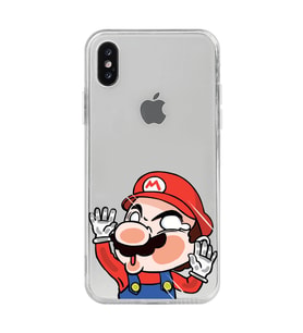Iphone X / Xs Uyumlu Süper Mario Desenli Şeffaf Telefon Kılıfı
