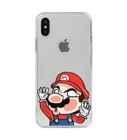Iphone X / Xs Uyumlu Süper Mario Desenli Şeffaf Telefon Kılıfı