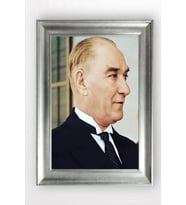 Gümüş Çerçeveli Atatürk Tablo cv788