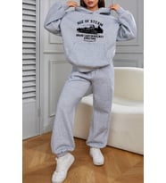 Age Of Steam Baskılı Unisex Eşofman Takımı (Gri)