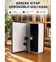 Sözlük Görünümlü Gizli Kitap Kasa – Anahtarlı Metal İç Kasa, Kompakt Boyut, Şık ve Güvenli Tasarım
