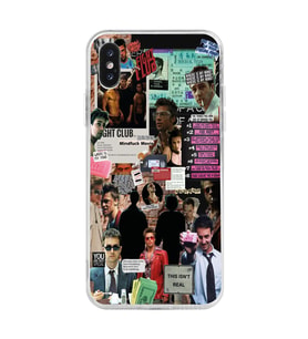 Iphone X ve XS Uyumlu Fight Club Tasarımlı Şeffaf Telefon Kılıfı