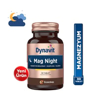 Dynavit Mag Night 30 Tablet - Akşam / Gece Magnezyumu - Magnezyum Bisglisinat, Passiflora, Valerian, B6-Uyku