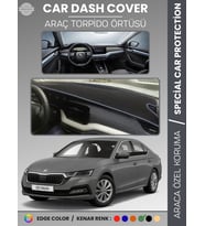 SKODA OCTAVIA A8 (2020-2024) Torpido Örtüsü Ön Göğüs Halı Torpido Koruma Tam Uyum Kaymaz UV Koruma