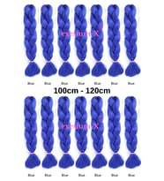 X-Pression Afrika Örgüsü Ve Rasta Için Sentetik Saç 100gr-BLUE