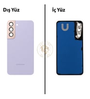 Samsung S22 Menekşe Arka Pil Kapağı Batarya Kapağı Lazer Kesim Back Cover