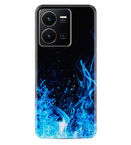 Vivo Y35 Kılıf Silikon Desen Özel Seri Blue Fire 1678