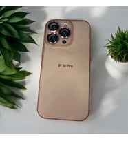 İPHONE 16 Pro Gold Renk Lens Korumalı Kaliteli Silikon Telefon Kılıfı