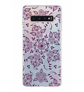Samsung Galaxy S10 Plus Kapak Nostalji Desen Tasarımlı Şeffaf Silikon Kılıf