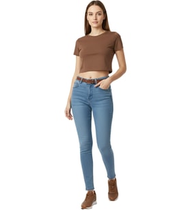 Kadın Yüksek Bel Jeans Dar Paça Pantolon 2248 BGL-ST02900 (Mavi)