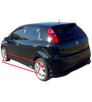 Fiat Punto Kulaklı Yan Marşpiyel Seti Plastik Mat Siyah