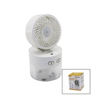 SU SPREYLİ  KATLANIR BAŞLIK - 90 DERECE IŞIKLI USB MİNİ FAN ÇAP=11.2CM - Y:13.5-20.5CM 3 KADEME HIZ  350ML GO-53-vice 00340