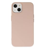 Newface Apple iPhone 14 Plus Kılıf Nano içi Kadife Silikon - Pudra