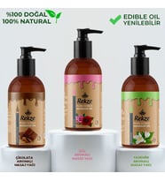 Rekze Çikolata + Gül + Yasemin Aromalı Erotik Nemlendirici Vücut Aromaterapi Masaj Yağı 120 Ml